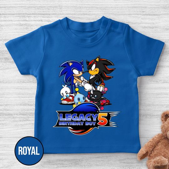 Personalized Sonic Birthday Shirt/Sonic Birthday Boy Shirt/Sonic Shirt/Sonic Hedgehog Birthday Shirt/ Sonic The Hedgehog Shirt