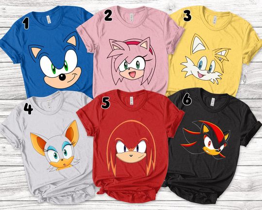 Sonic the Hedgehog Shirt/Sonic Group Matching Shirt/Sonic Family Party Shirt/Sonic Birthday Shirt/Sonic Group Matching Shirt