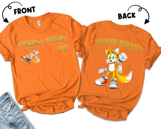 Personalize Sonic The Hedgehog Miles Tails Shirt, Custom Sonic Shirt, Funny Sonic Party Shirt, Sonic Birthday Gift