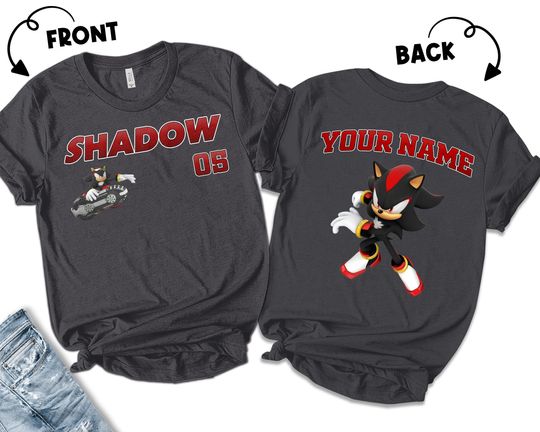 Personalize Sonic Shadow The Hedgehog Shirt, Custom Sonic Shirt, Funny Sonic Party Shirt, Sonic Birthday Gift