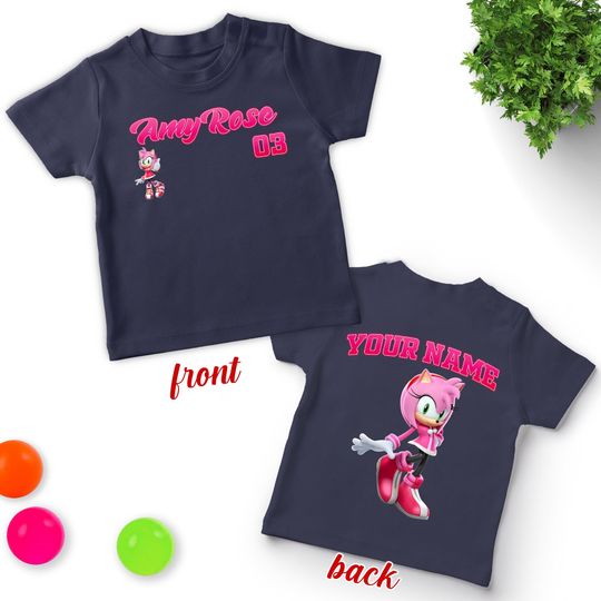 Personalize Sonic The Hedgehog Amy Rose Shirt, Custom Sonic Shirt, Funny Sonic Party Shirt, Sonic Birthday Gift