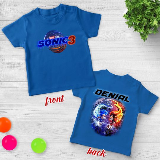 Sonic The Hedgehog 3 Shirt/Sonic 3 Movie Birthday Boy Shirt/Sonic Shirt/Sonic 3 Hedgehog Birthday Shirt/Sonic The Hedgehog Shirt