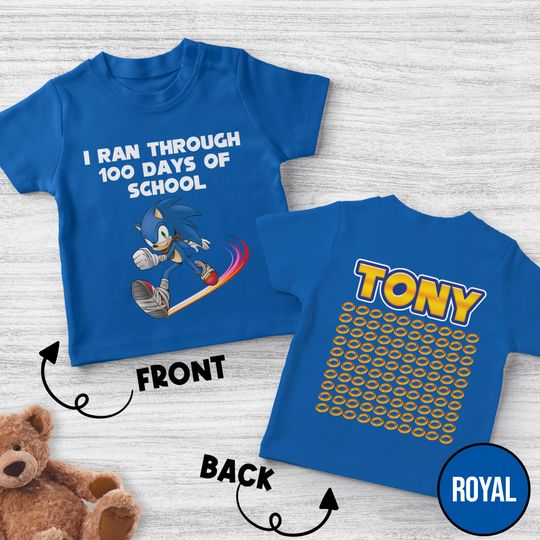 Sonic the Hedgehog Through 100 Days Of School Shirt/Sonic 100 Days Of School Shirt/Sonic Hedgehog 100 Day Kindergarten Teacher Shirt