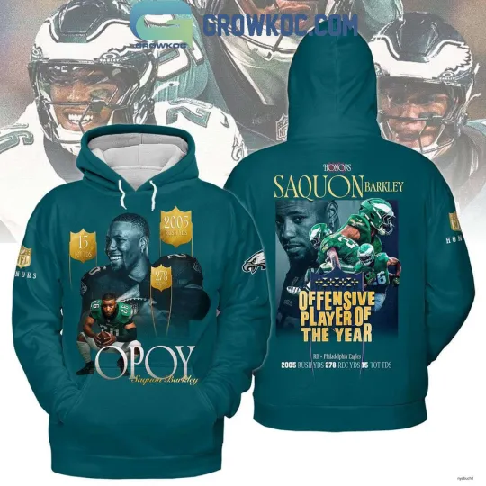 Saquon Barkley Offensive Player Of The Year Phiiladelphia Eagles Hoodie Unisex