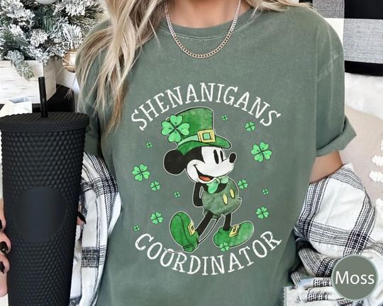 Mickey Mouse Irish Shamrock Shenanigans Coordinator Shirt, Disney St Patricks Day Family Shirt, Mickey Lucky Tee, Disneyland St Paddy's Gift