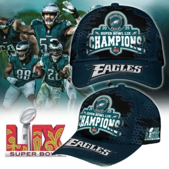 Philadelphia Eagles Super Bowl LIX Champions Special Cap
