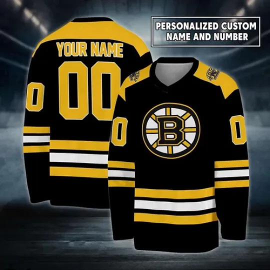 Personalized Boston Bruins Ice Hockey Shirt, Game Day Shirt Fan Gear Unisex Gift
