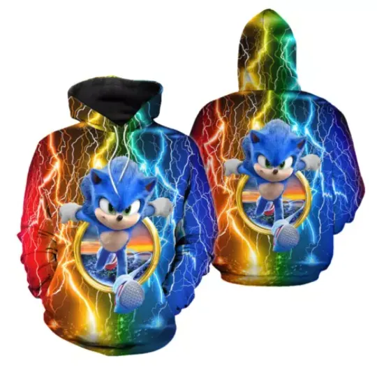 Sonic the Hedgehog All Over Print Hoodie 3D Full Sizes