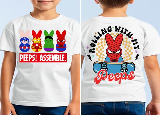 Peeps Assemble Easter Shirt, Avengers Easter Bunny Peeps Sweater, Marvel Rolling With My Peeps T-Shirt, Marvel Superhero Easter Sweatshirt