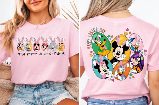 Disney Mickey and Frineds Easter Day 2025 Shirt, Mickey and Friends Easter Bunny Tee, Disney Easter Truck, Family Easter Egg Shirt