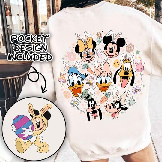 Mega Mouse And Friends Easter day, Happy easter SVG, Mouse Easter's Day SVG, mouse funny easter bunny