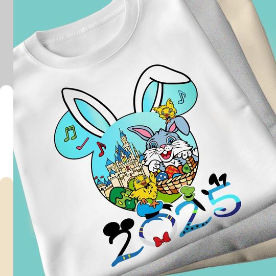 Personalized Disney Easter Shirts - Bunny Ears, Castle & Easter Basket - Matching Family Vacation Outfits for Disney Trip 2025