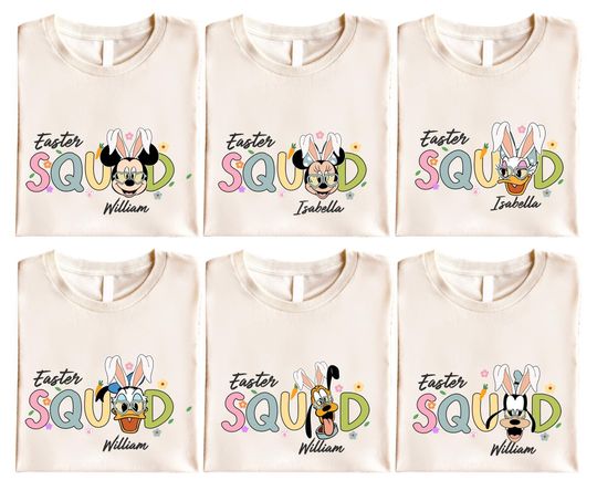 Disney Easter Squad Shirt, Mickey&Co Easter Day  , Disney Easter Trip  , Mickey And Friends Bunny Tee, Magic Kingdom Shirt , Custom name
