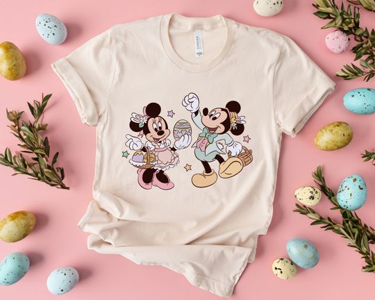 Retro Easter Minnie Mickey Shirt, Mickey Easter Egg Shirt, Disney Bunny Shirt, Disneyworld Easter Trip, Easter Matching Family