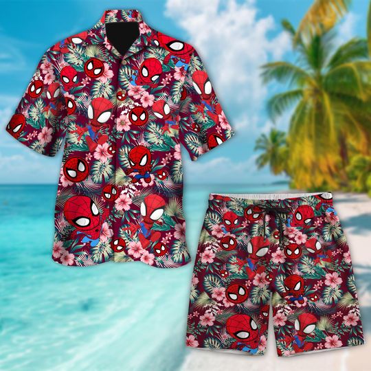 Spiderman Superhero 3D All Over Printed Hawaiian Shirt, Spiderman Hawaii Shirt, Summer Vacation Tee, Spiderman Superhero Button Up