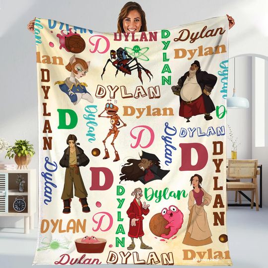 Custom Disneyland Treasure Planet Fleece Blanket, Captain Amelia Blanket, Jim Hawskin Blanket, Disneyworld Trip, Birthday Boy Gift