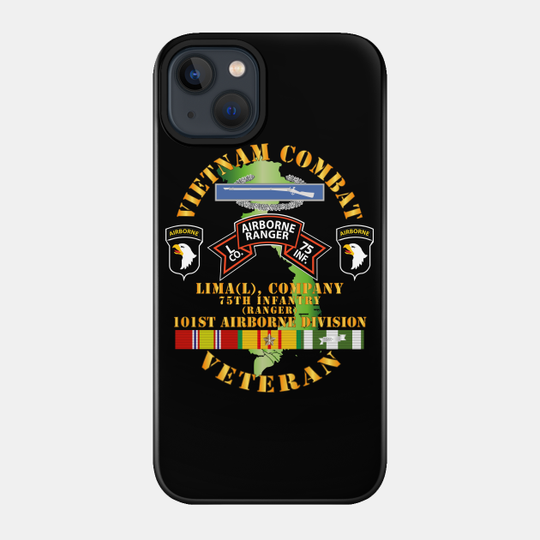 Vietnam Combat Vet - L Co 75th Infantry (Ranger) - 101st Airborne Div SSI - Vietnam Combat Vet L Co 75th Infantry - Phone Case