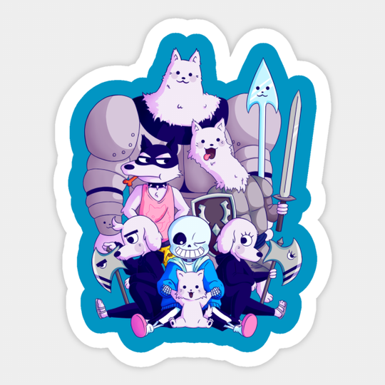 Undertale dogs - Undertale - Sticker