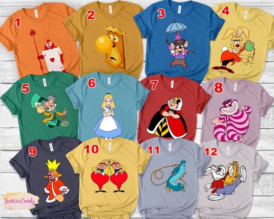 Alice in Wonderland Shirt, Disney Characters Shirt, Disney Alice Shirt