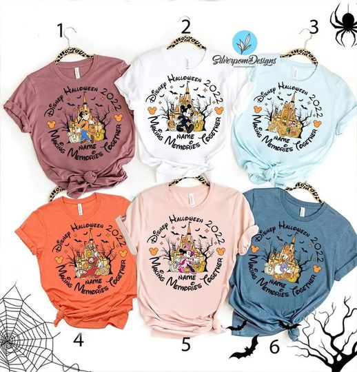 Discover Disney Characters Halloween Shirt, Halloween Matching Tee, Mickey and Friends Halloween Shirt
