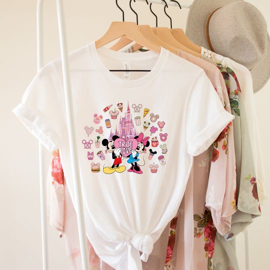 Discover Retro Disney Valentine Shirt, Retro Disney Mickey Minnie Valentine Snack Shirt