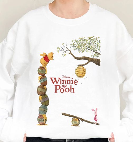 Funny Winnie The Pooh Sweatshirt, Pooh Disney Art Sweatshirt