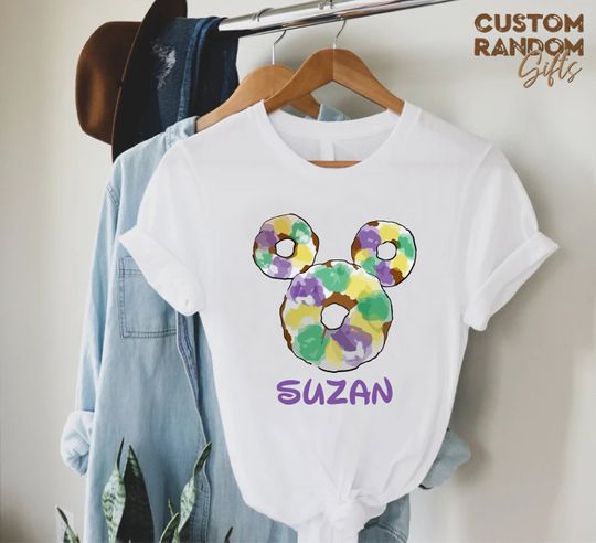 Custom Mardi Gras Gift, Mickey Ears Name Shirt, King Cake Shirt, Disney Trip Shirt