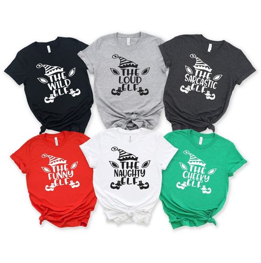 ELF Family Christmas Matching T Shirt