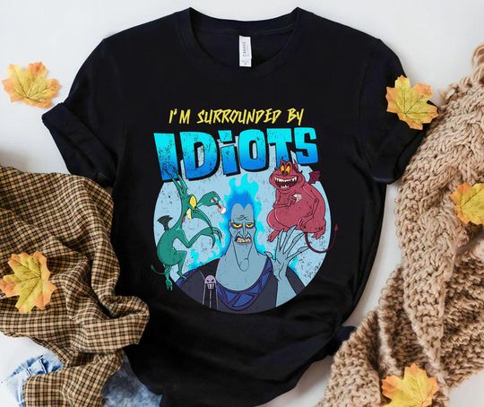 Retro 90s Hades Pain And Panic Shirt I'm Surrounded By Idiots Hercules Disney T-shirt