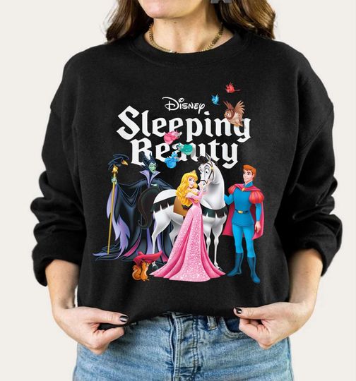 Vintage Sleeping Beauty Sweatshirt, Aurora Princess Sweatshirt, Disneyland Sweatshirt