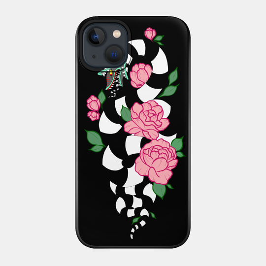 Beetlejuice Sandworm Floral - Beetlejuice - Phone Case