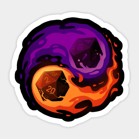 Balance dice - Dungeon Master RPG Player - Role Playing Critical Hit - Dungeons And Dragons - Sticker