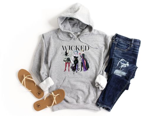Wicked Disney Hoodie, Disney Hoodie, Maleficent Shirt, Disney Halloween Hoodie