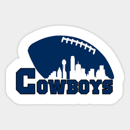 Dallas Cowboys Football Skyline of Dallas City - Dallas Cowboys - Sticker