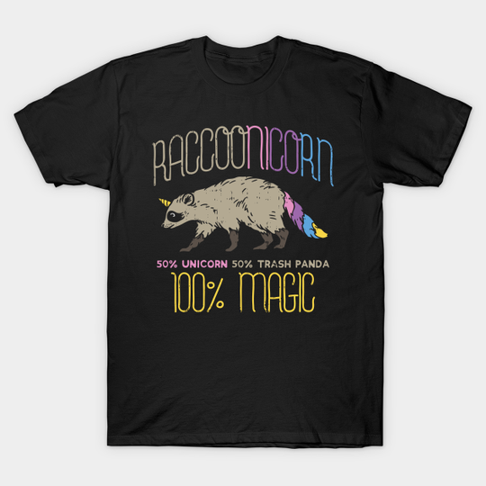 Raccoon Unicorn T-Shirt magic trash panda - Unicorn - T-Shirt