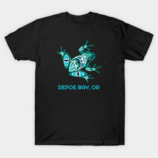 Depoe Bay, Oregon Frog Pacific NW Native American Indian - Frog Lovers Gift - T-Shirt
