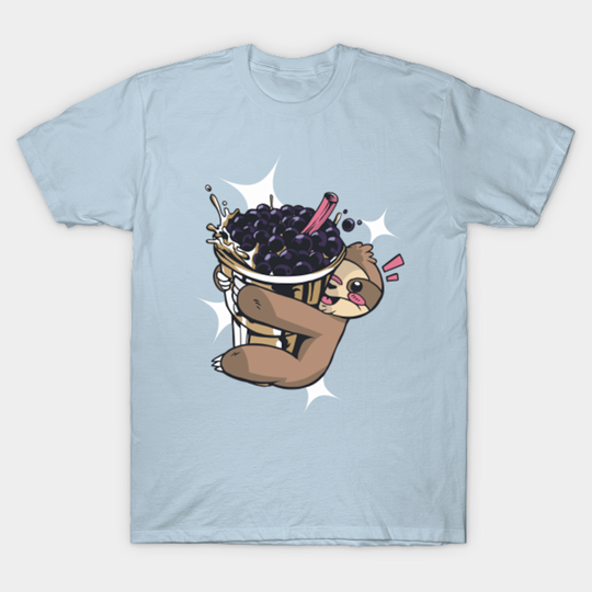 Bubble Tea Cute Sloth - Bubble Tea - T-Shirt
