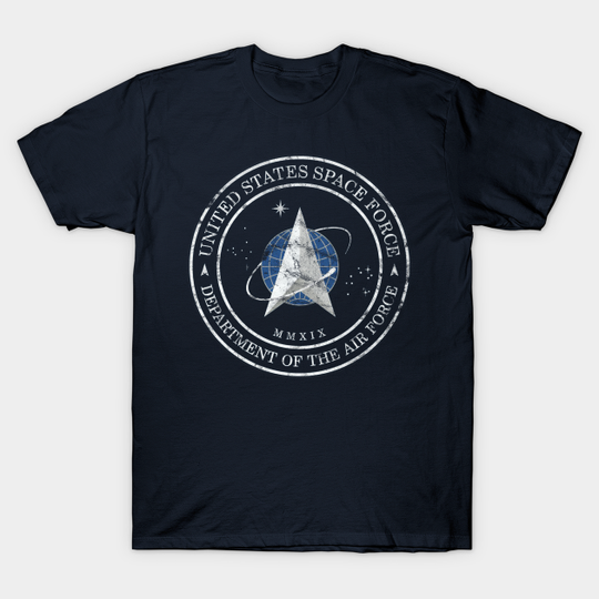 United States Space Force Vintage  Logo - United States Space Force - T-Shirt