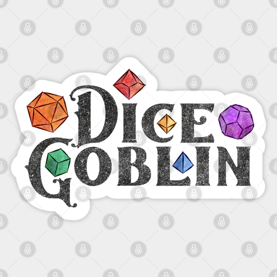 Dice Goblin Rainbow Dice - Dungeons And Dragons - Sticker