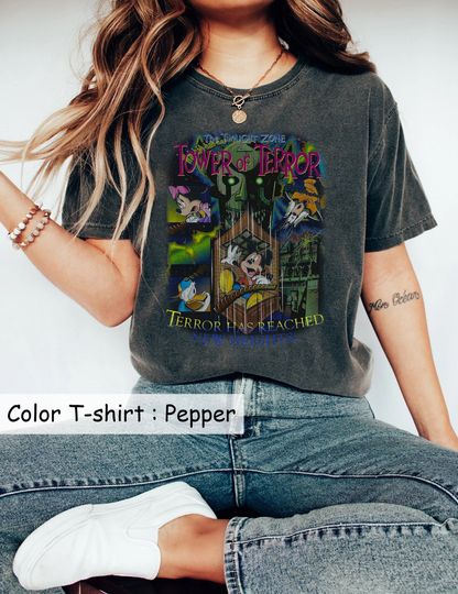 Vintage The Twilight Zone Tower of Terror Retro Shirt, Retro Mickey Mouse Shirt, Mickey and Friends Shirt, Disney Tee, Comfort Colors Shirt