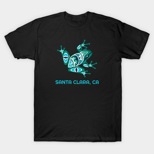 Santa Clara, California Frog Pacific NW Native American Indian - Frog Lovers Gift - T-Shirt