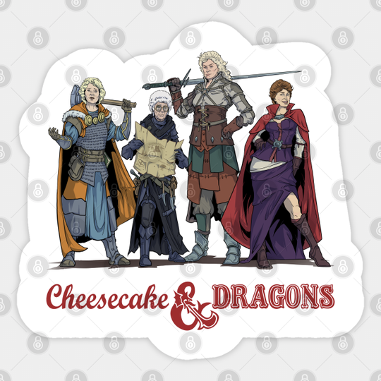 Cheesecake & Dragons - Dungeons And Dragons - Sticker