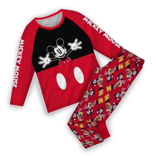 Red Black Mickey Mouse Disney | Family Matching Pajamas Set