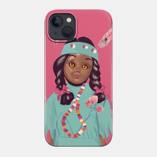 Native American Indian doll - Doll - Phone Case