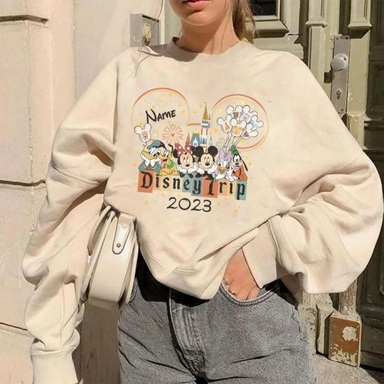 Disney Trip Vintage Sweatshirt, Custom Disneyland Vacation Sweatshirt