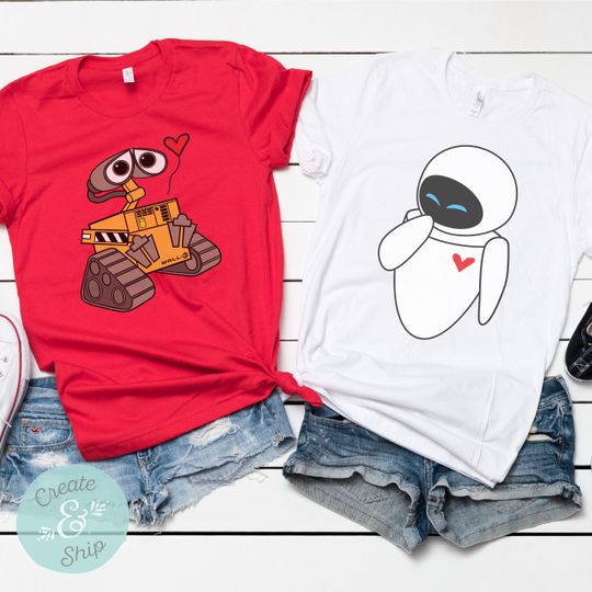 Wall E Shirt, Disney Valentine Shirt, Disney Eve Shirt, Valentine's Day Shirt, Disney Shirt, Disney Couples Shirt