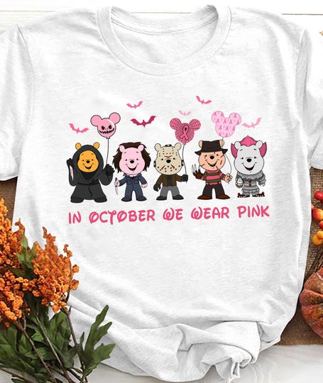 Disney Breast Cancer Awareness T Shirt, Winnie The Pooh October Sweatshirt