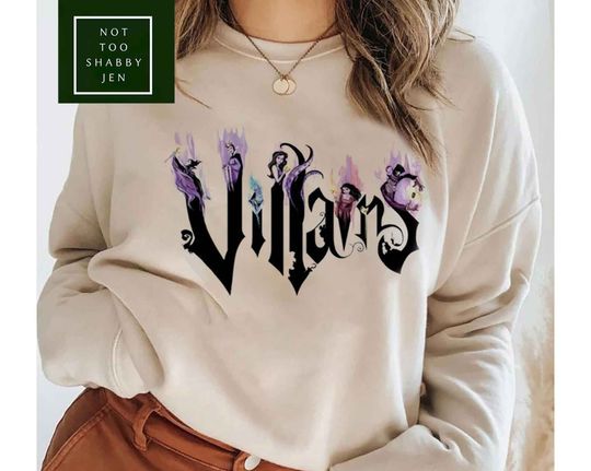 Villains Disney sweatshirt, Maleficent Evil queen Gothel Hades Ursula Sweatshirt