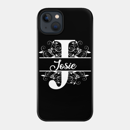 Personalized Name Monogram J - Josie - Letter J - White - Letter J - Phone Case