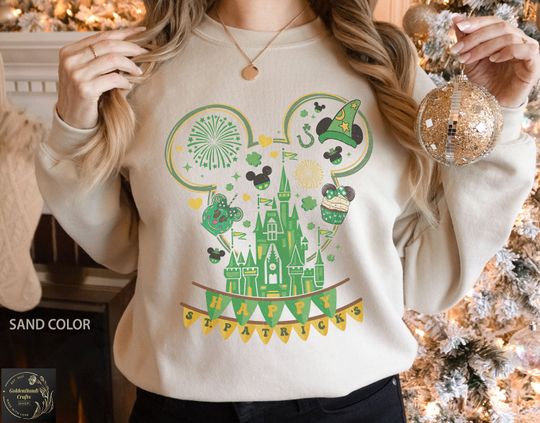 Retro Disneyland St Patricks Day Sweatshirt, Disney St Pattys Day Sweatshirt
